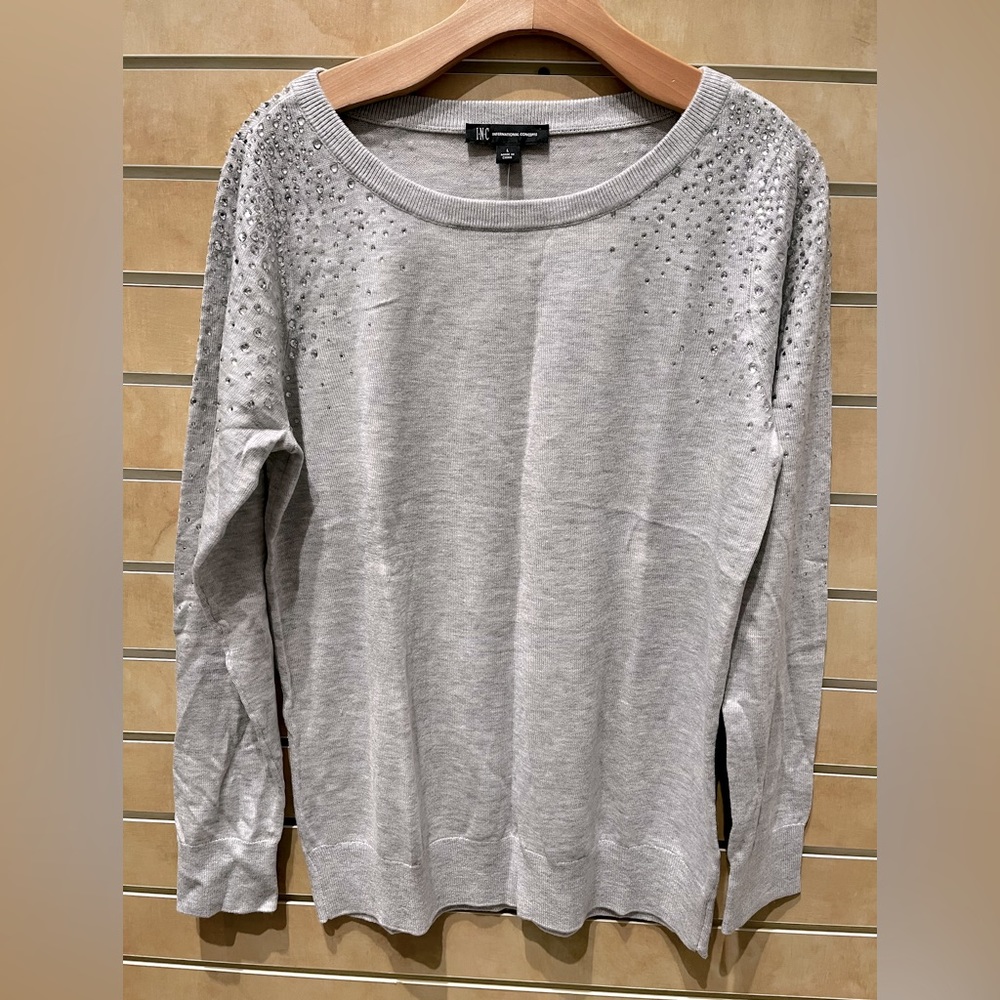 INC International Crystal Embellished Sweater